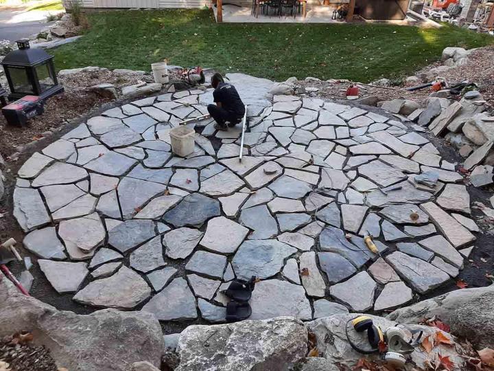 Pose de pavé uni Granby